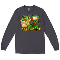 Smoke It's St. Patrick's Day Rooster And Chicken Long Sleeve Tee - RanaPortraitStore