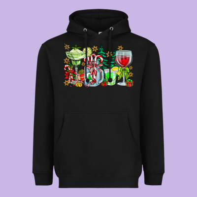 Christmas Tequila Heavyweight Hoodie Designed By Cowhidedigitalart