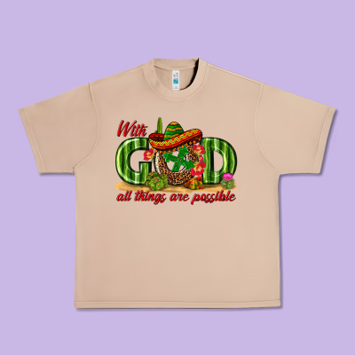 With God All Things Are Possible Mexico Urban Heavy Tee Designed By Texasbilliewilder