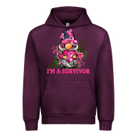 Mauve Wine i'm a survivor gnome Urban Hoodie - BarkalooDesign