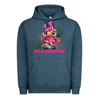 Pigment Midnight Navy i'm a survivor gnome Urban Hoodie - BarkalooDesign