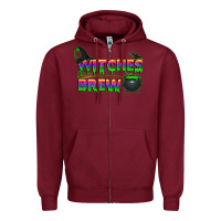 Burgundy witches brew Zipper Hoodie - BundleAndBundleShop