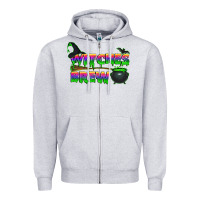 Heather Grey witches brew Zipper Hoodie - BundleAndBundleShop