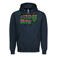 Navy witches brew Zipper Hoodie - BundleAndBundleShop