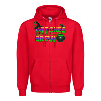 Red witches brew Zipper Hoodie - BundleAndBundleShop