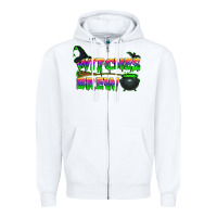 White witches brew Zipper Hoodie - BundleAndBundleShop