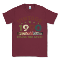 Burgundy Vintage 1990 Limited Edition 31 Years Of Being Awesome Classic Tee - Bettercallsaul