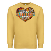 Antique Gold Happy Valentınes Day Premium Sweatshirt - CowhideDigitalArt