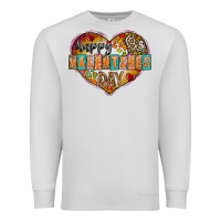 Dove Grey Happy Valentınes Day Premium Sweatshirt - CowhideDigitalArt