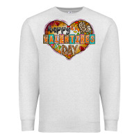 Oatmeal Heather Happy Valentınes Day Premium Sweatshirt - CowhideDigitalArt