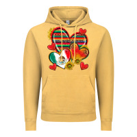 Vintage Mustard Mexican Hearts Vintage Hoodie - texasbilliewilder