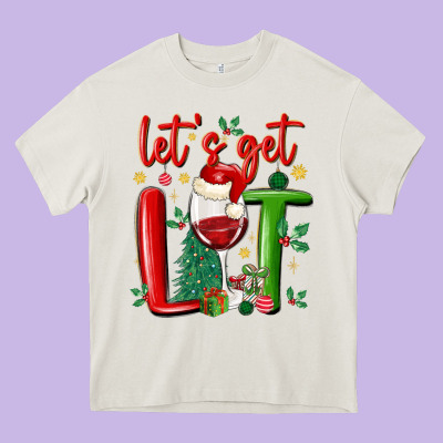 Let's Get Lit Heavy Core Tee Designed By Maliassmallbusiness