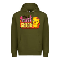 Army Green one cute chick Premium Hoodie - FaDigitalArtStudio