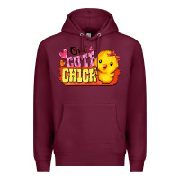 Burgundy one cute chick Premium Hoodie - FaDigitalArtStudio