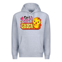 Heather Grey one cute chick Premium Hoodie - FaDigitalArtStudio