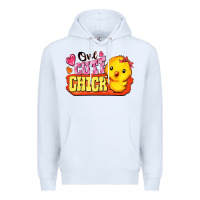 White one cute chick Premium Hoodie - FaDigitalArtStudio