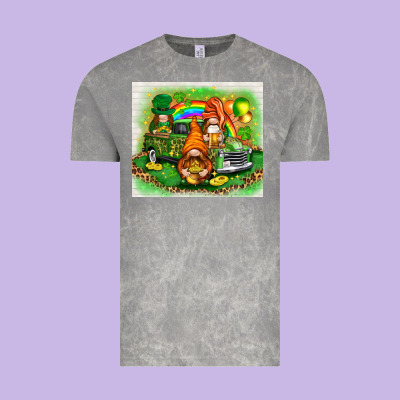 St Patricks Day Gnomies With Truck Vintage Tee Designed By Nancycooperartshop