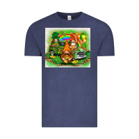 Vintage Denim st patricks day gnomies with truck Vintage Tee - NancyCooperArtShop