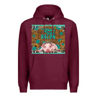 Burgundy whats shakin bacon baby pig Premium Hoodie - RanaPortraitStore