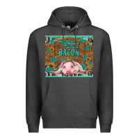 Charcoal Heather whats shakin bacon baby pig Premium Hoodie - RanaPortraitStore