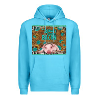 Ocean Blue whats shakin bacon baby pig Premium Hoodie - RanaPortraitStore