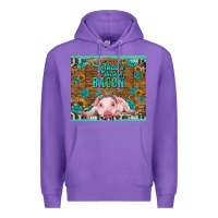 Purple whats shakin bacon baby pig Premium Hoodie - RanaPortraitStore