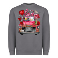 Storm Western Valentines Day Truck Love Bird Letter Heavyweight Sweatshirt - FaDigitalArtStudio