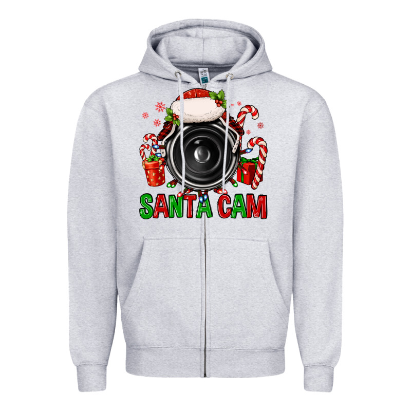 Santa Cam Zipper Hoodie by FaDigitalArtStudio | Teevron