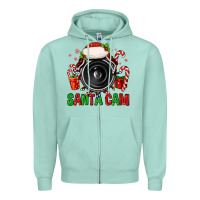Seafoam santa cam Zipper Hoodie - FaDigitalArtStudio