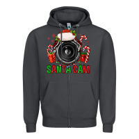 Smoke santa cam Zipper Hoodie - FaDigitalArtStudio