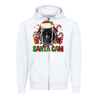 White santa cam Zipper Hoodie - FaDigitalArtStudio