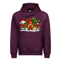 Mauve Wine Christmas choir gnomes Urban Hoodie - BarkalooDesign