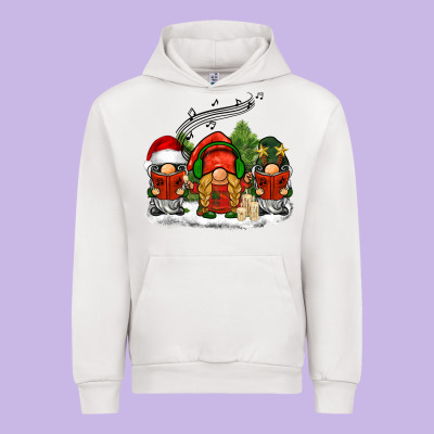 Christmas Choir Gnomes Urban Hoodie Designed By Barkaloodesign