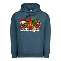 Pigment Midnight Navy Christmas choir gnomes Urban Hoodie - BarkalooDesign