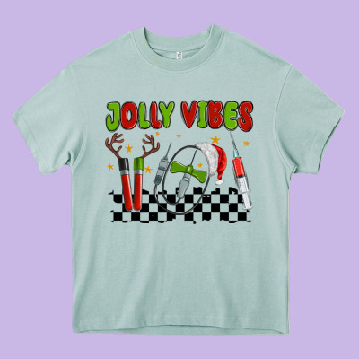 Jolly Vibes Heavy Core Tee Designed By Maliassmallbusiness