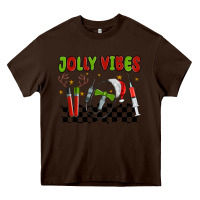 Chocolate Brown jolly vibes Heavy Core Tee - MaliasSmallBusiness