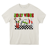 Cream jolly vibes Heavy Core Tee - MaliasSmallBusiness