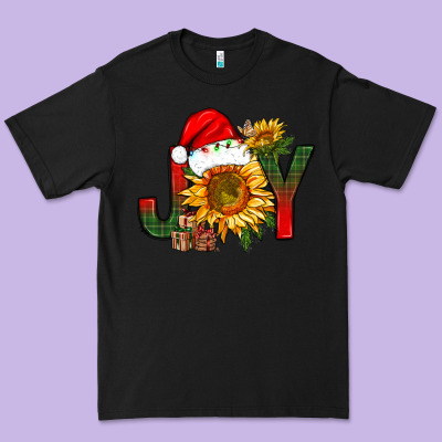 Joy Christmas With Sunflower Bbs Premium Tee Designed By Bundleandbundleshop