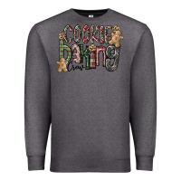 Charcoal Heather Cookie Baking Crew Premium Sweatshirt - CowhideDigitalArt