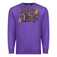 Purple Cookie Baking Crew Premium Sweatshirt - CowhideDigitalArt