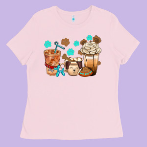Dog Coffee Cups With  Food Container Bbs Ladies Tee Designed By Bundleandbundleshop