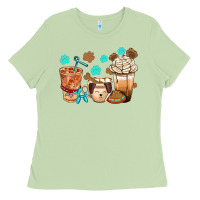 Matcha dog coffee cups with  food container bbs Ladies Tee - BundleAndBundleShop