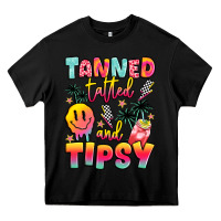 Black tanned tattled and tipsy Heavy Core Tee - JahusDesignShop
