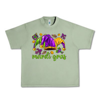 Oil Green Mardi Gras with jester Urban Heavy Tee - NancyCooperArtShop