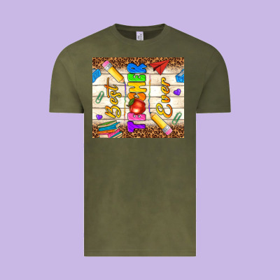 Best Teacher Ever Vintage Tee Designed By Nancycooperartshop