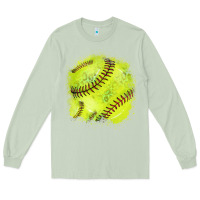 Matcha Softball background Long Sleeve Tee - HowdyJamesFarm