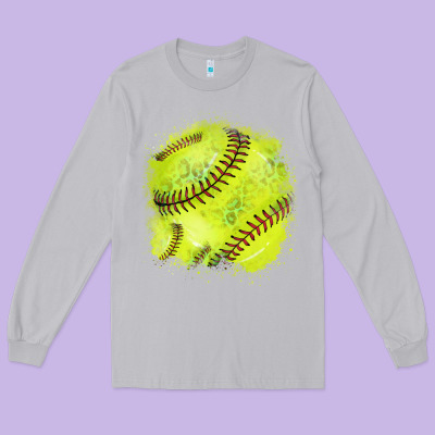 Softball Background Long Sleeve Tee Designed By Howdyjamesfarm