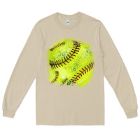 Mushroom Softball background Long Sleeve Tee - HowdyJamesFarm
