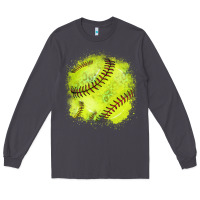 Smoke Softball background Long Sleeve Tee - HowdyJamesFarm