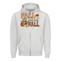 Dove Grey fall sweet fall Zipper Hoodie - BundleAndBundleShop